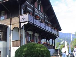 Leissigen Youth Hostel, from the grounds adjacent to Lake Thun